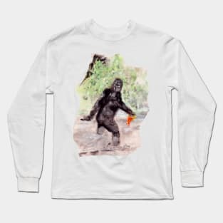 Bigfoot and Pizza Long Sleeve T-Shirt